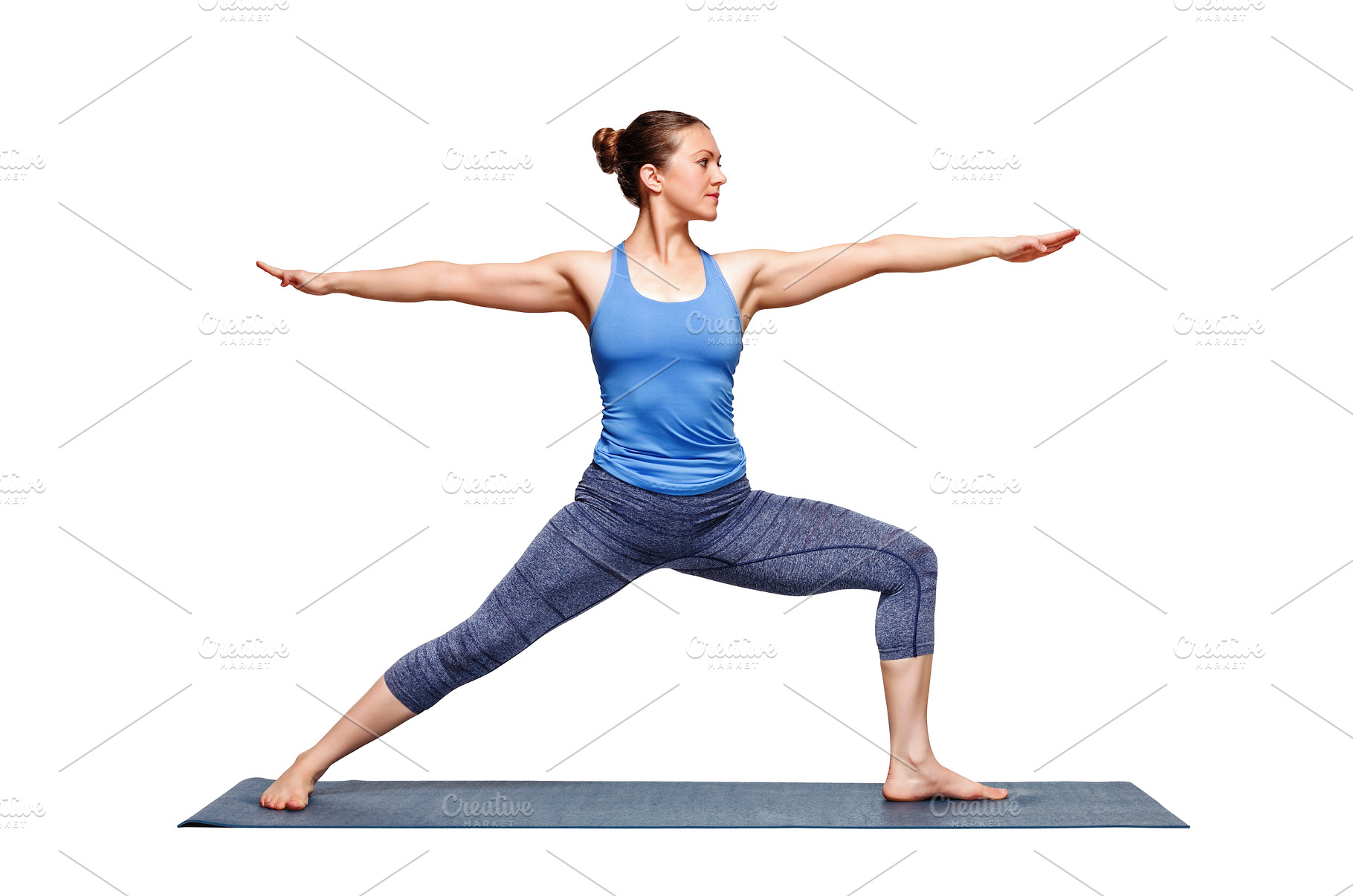 Sporty fit woman practices yoga, a Sports & Recreation Photo by f9photos