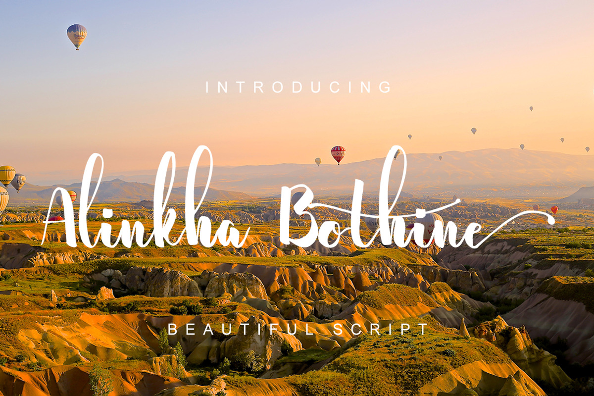 Alinkha Bothine, a Script Font by MissinkLab Studio (Photo 1 of 8)