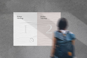 Wrinkled Street Poster Mockup