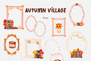 Autumn Village. Hand draw watercolor, an Object Illustration by ma_i_vi (Thumbnail 5 of 9)