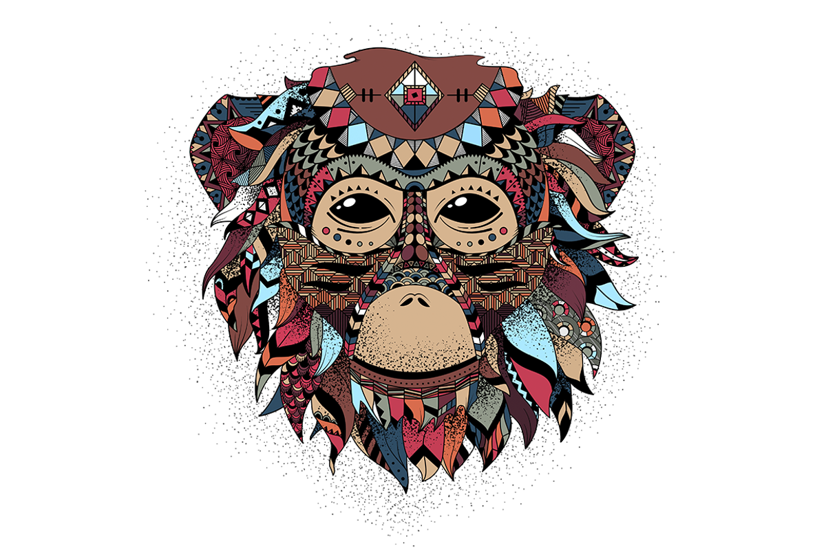 Zentangle Inspired monkey, a Decorative Illustration by Fay_Francevna (Photo 1 of 4)