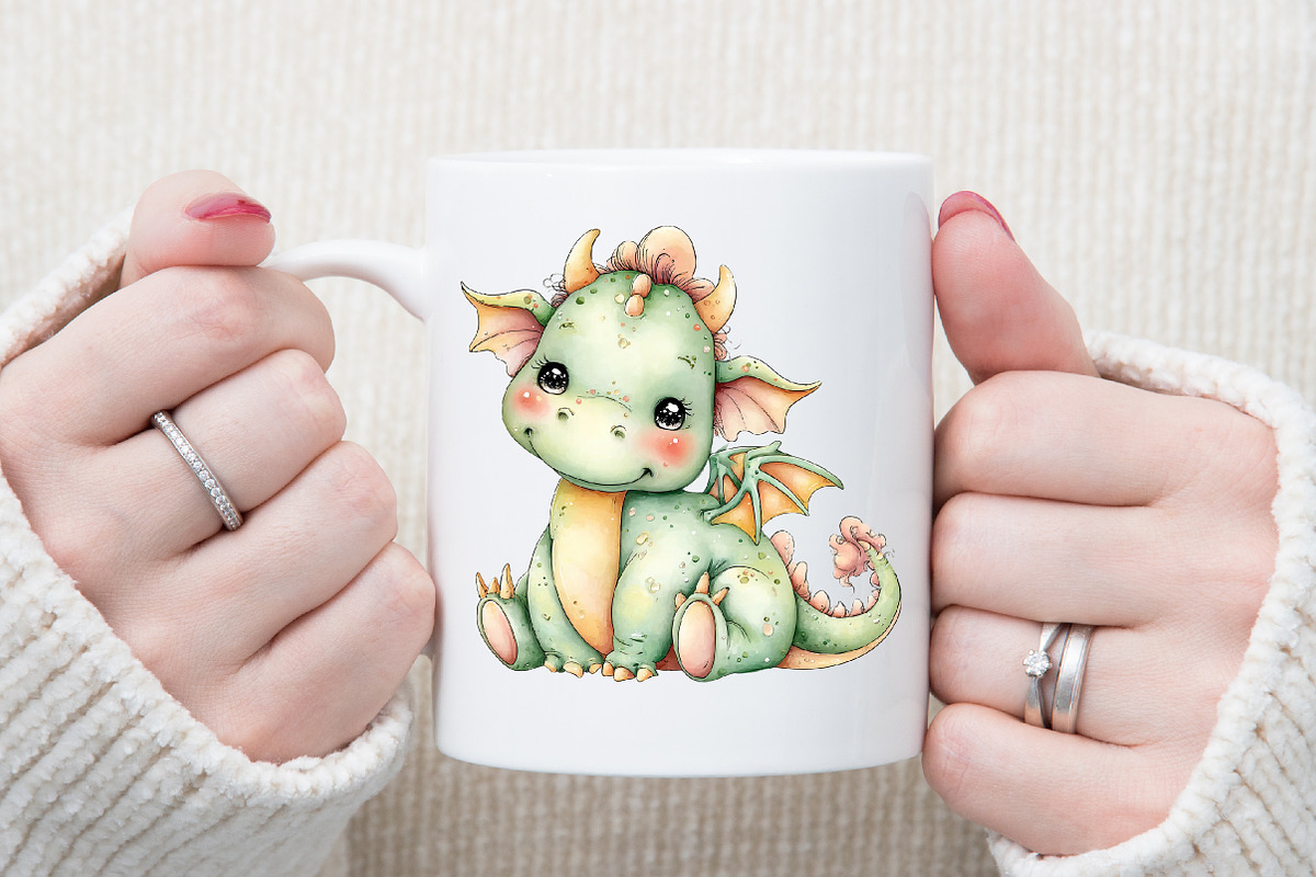 Cute Baby Dragons Clipart, an Illustration by Sublimation Artist (Photo 5 of 6)