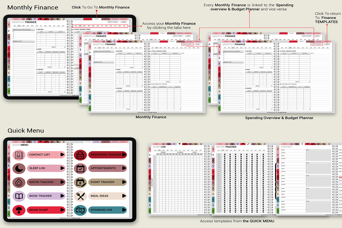 Luxury Digital Planner 2025 PDF, a Templates & Theme by Plamarplanners (Photo 4 of 10)
