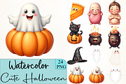 Cute Halloween Clipart, an Illustration by CrexoraLab (Thumbnail 1 of 5)