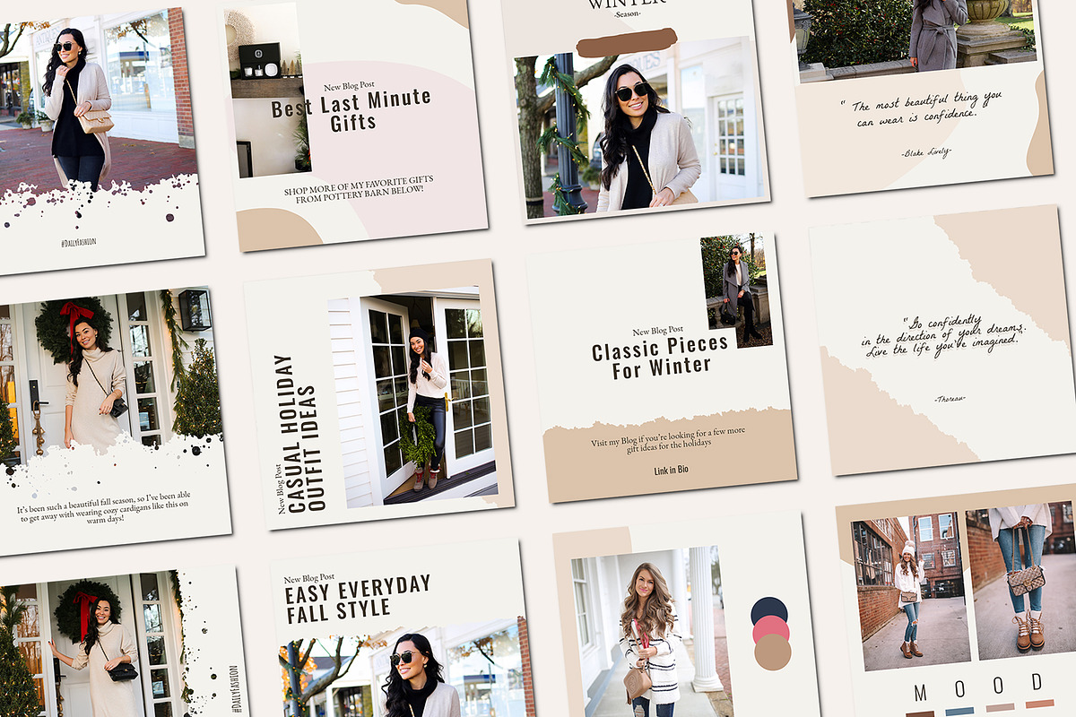 Lifestyle Instagram Pack | PS, a Social Media Template by BlancaLab Studio (Photo 7 of 8)
