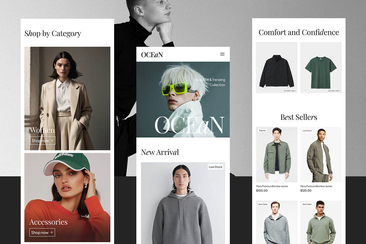 Ocean E-commerce Website, an UI Kit Template by Ahmed Rubel (Photo 4 of 8)