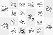 Hand Drawn Nature Landscape Icons, an Outline Icon by Brickclay (Thumbnail 2 of 7)