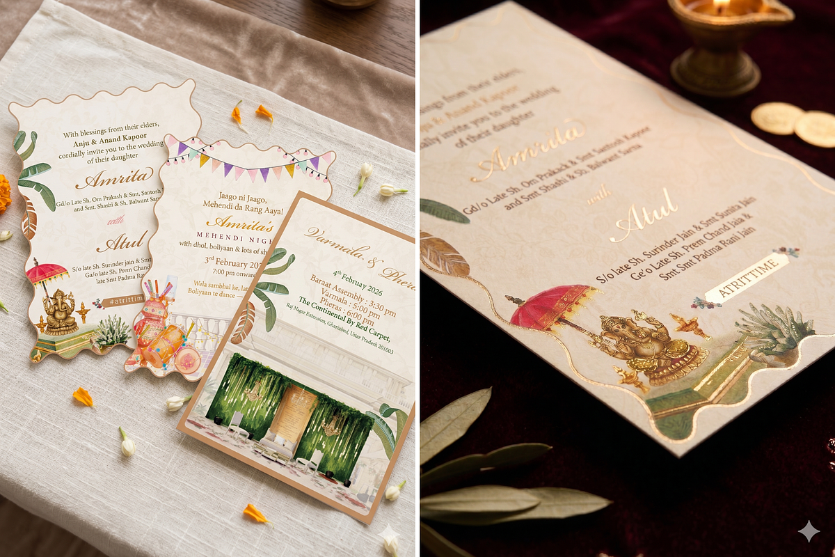 Luxury Botanical Wedding Invitations, an Invitation Template by OORH Designs (Photo 4 of 4)