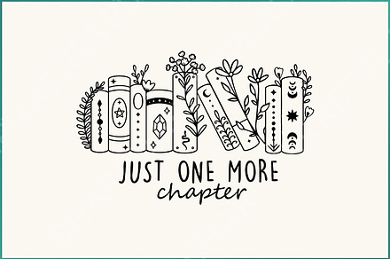 Just One More Chapter SVG Wildflower, an Illustration by SharpMarketplace