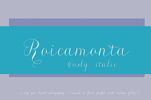 Roicamonta Curly Italic Otf Font