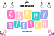 Candy Sketch - Cutout Display Font, a Symbol Font by Sahira Studio (Thumbnail 1 of 7)