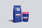 Coffee Bag & Coffee Cup Mockup, a Packaging Mockup by Gatamotion (Thumbnail 5 of 5)