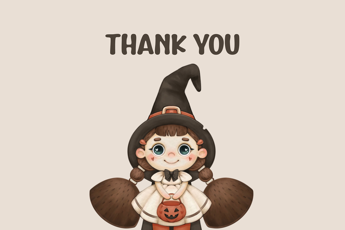Cute Little Witches – Halloween PNG, an Illustration by designs.svkl (Photo 4 of 4)