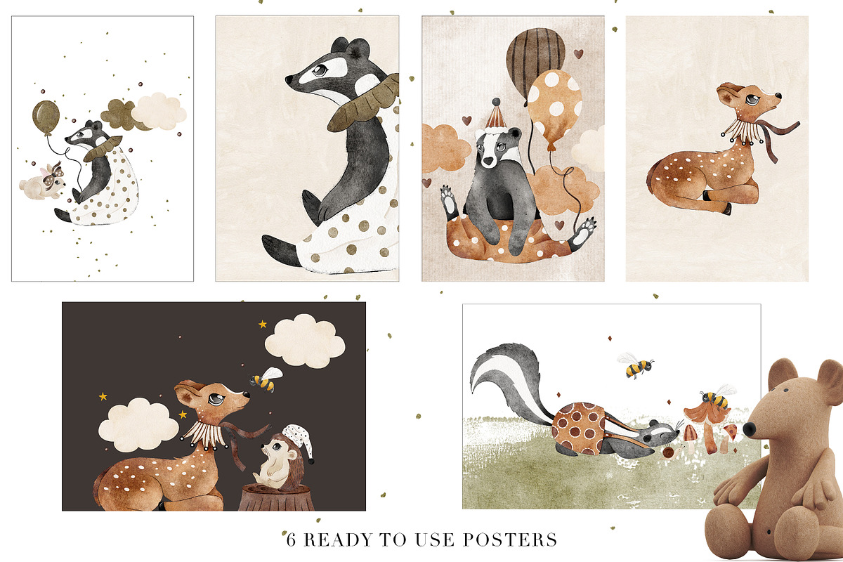 Magic Woodland Friends Collection, an Animal Illustration by Pati Paints (Photo 5 of 19)
