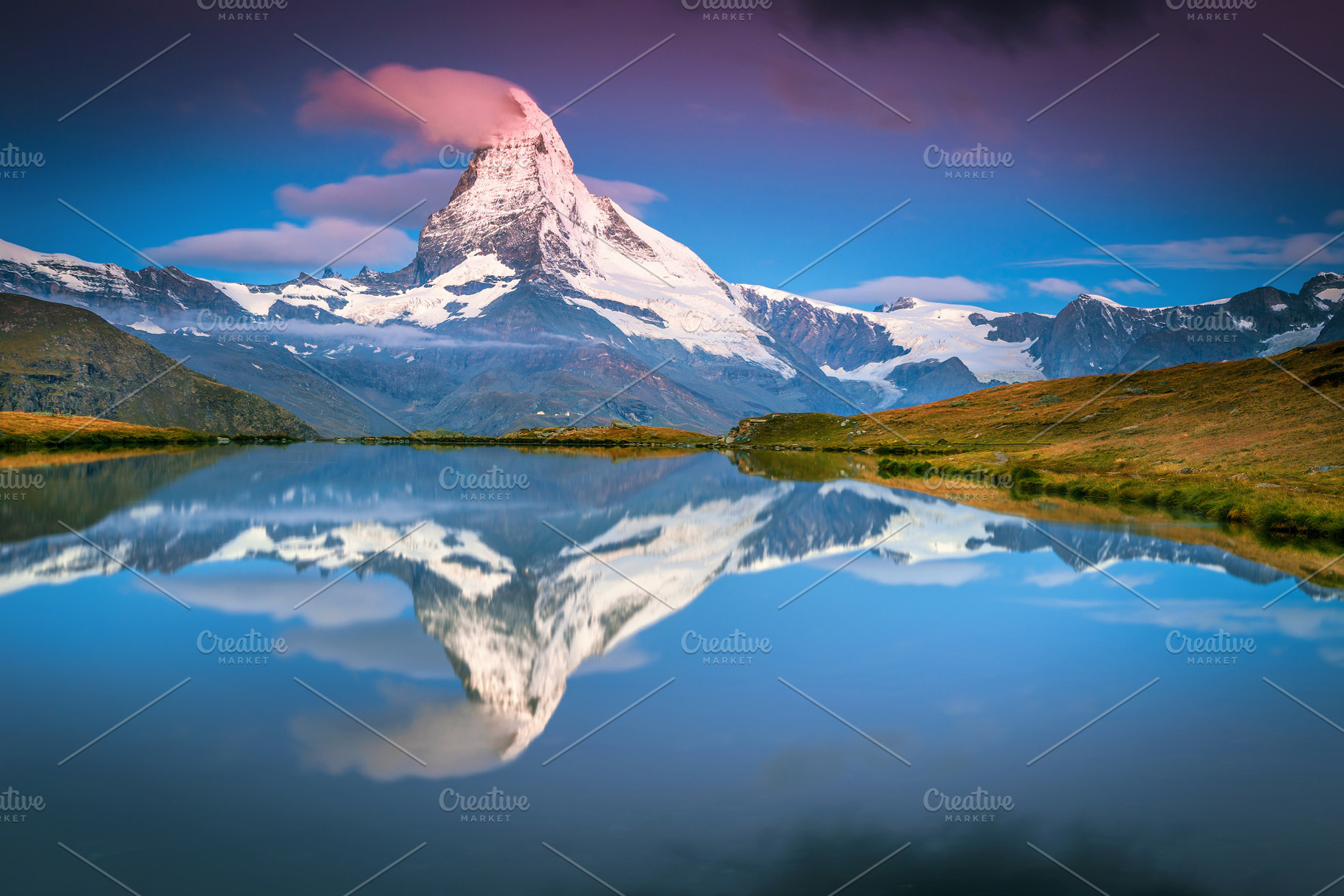 Stunning view with Matterhorn peak, a Nature Photo by Alpine Dreams