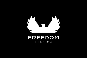 phoenix bird flying bird flat logo, a Branding & Logo Template by devastd