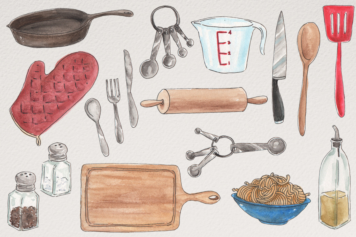 Watercolor Kitchen Illustrations, an Illustration by R.Ewers Designs (Photo 2 of 3)