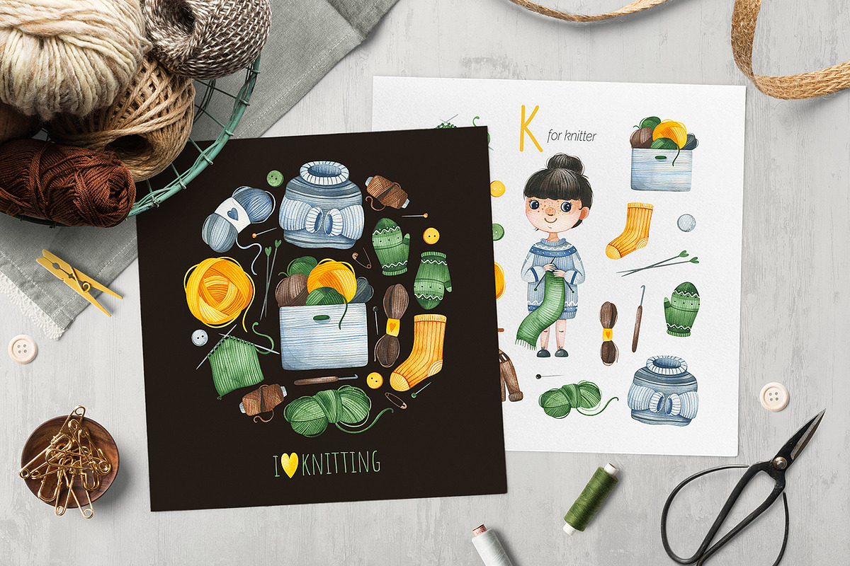 Cute Alphabet Professions. Part 1, an Object Graphic by Kate_Rina (Photo 17 of 21)
