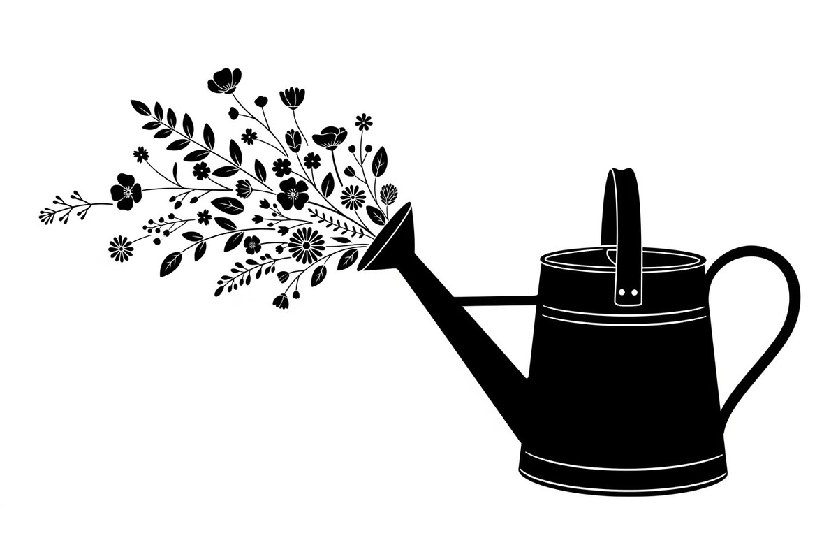Floral Watering Can Design Bundle, an Illustration by Gaye Art (Photo 9 of 31)