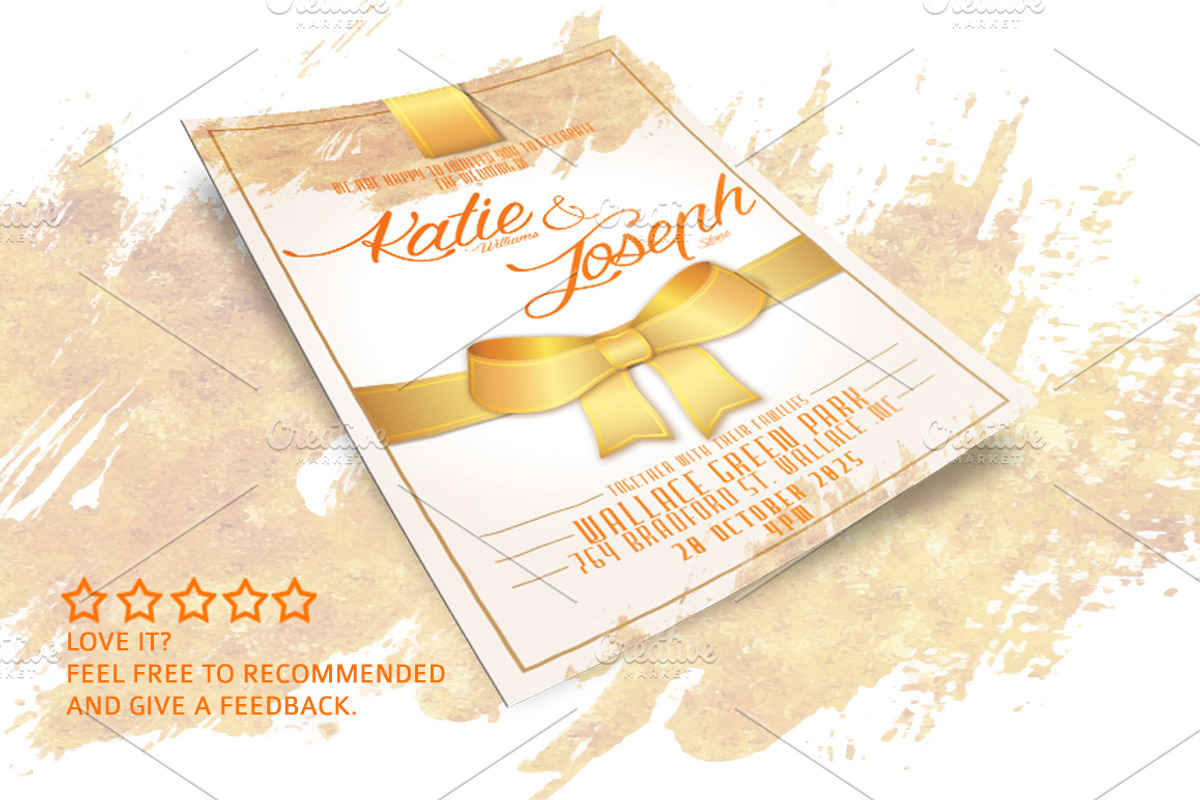 Gold Wedding Invitation, an Invitation Template by Tiaga (Photo 3 of 3)