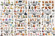 Quirky Animals Mega Bundle, an Animal Illustration by PaintPixelCo (Thumbnail 2 of 15)