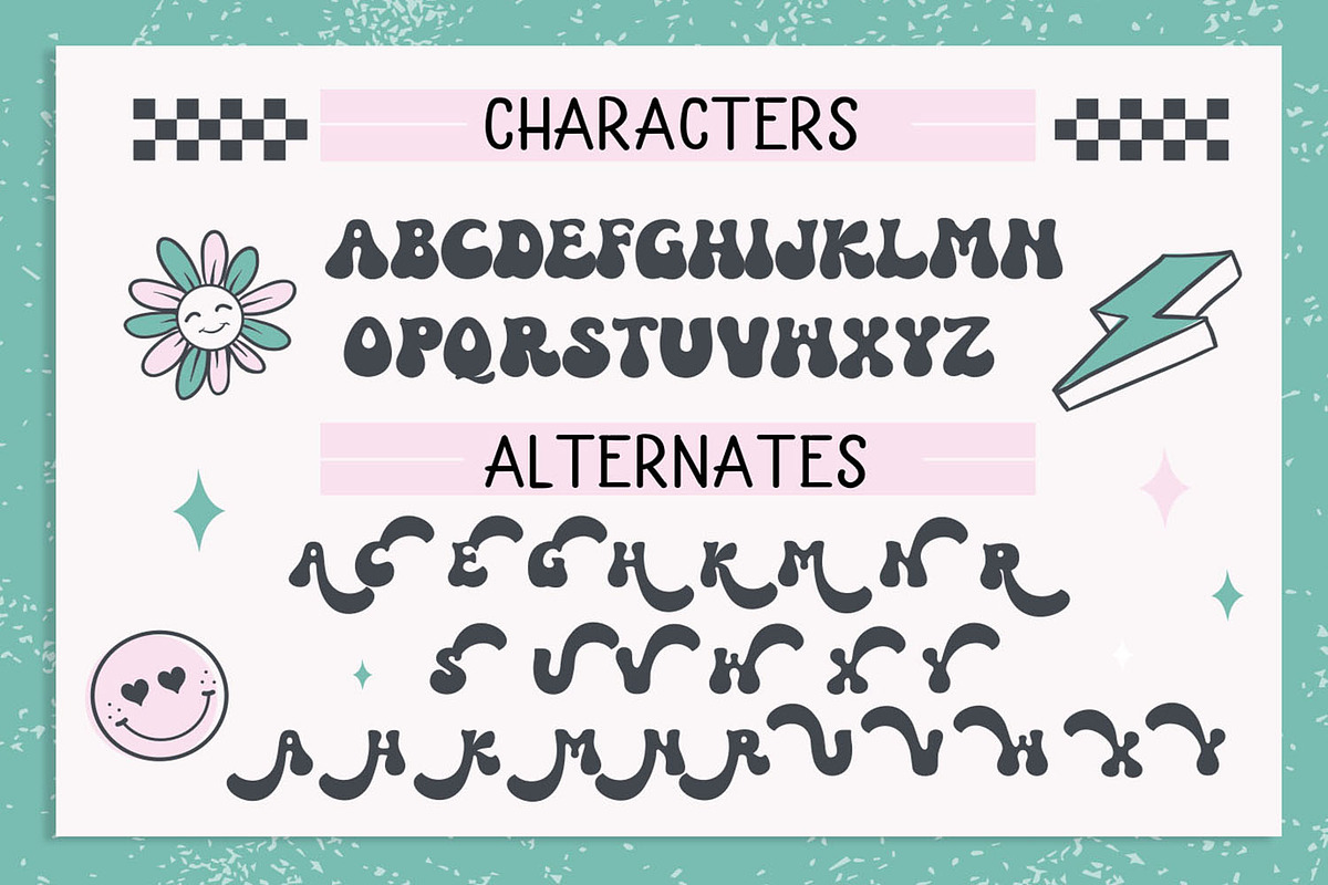 Morys Retro Font and dingbats, a Serif Font by BlackCatsMedia (Photo 3 of 9)