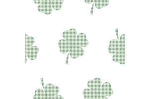 Shamrock checkered pattern clover, an Illustration by Toltemara