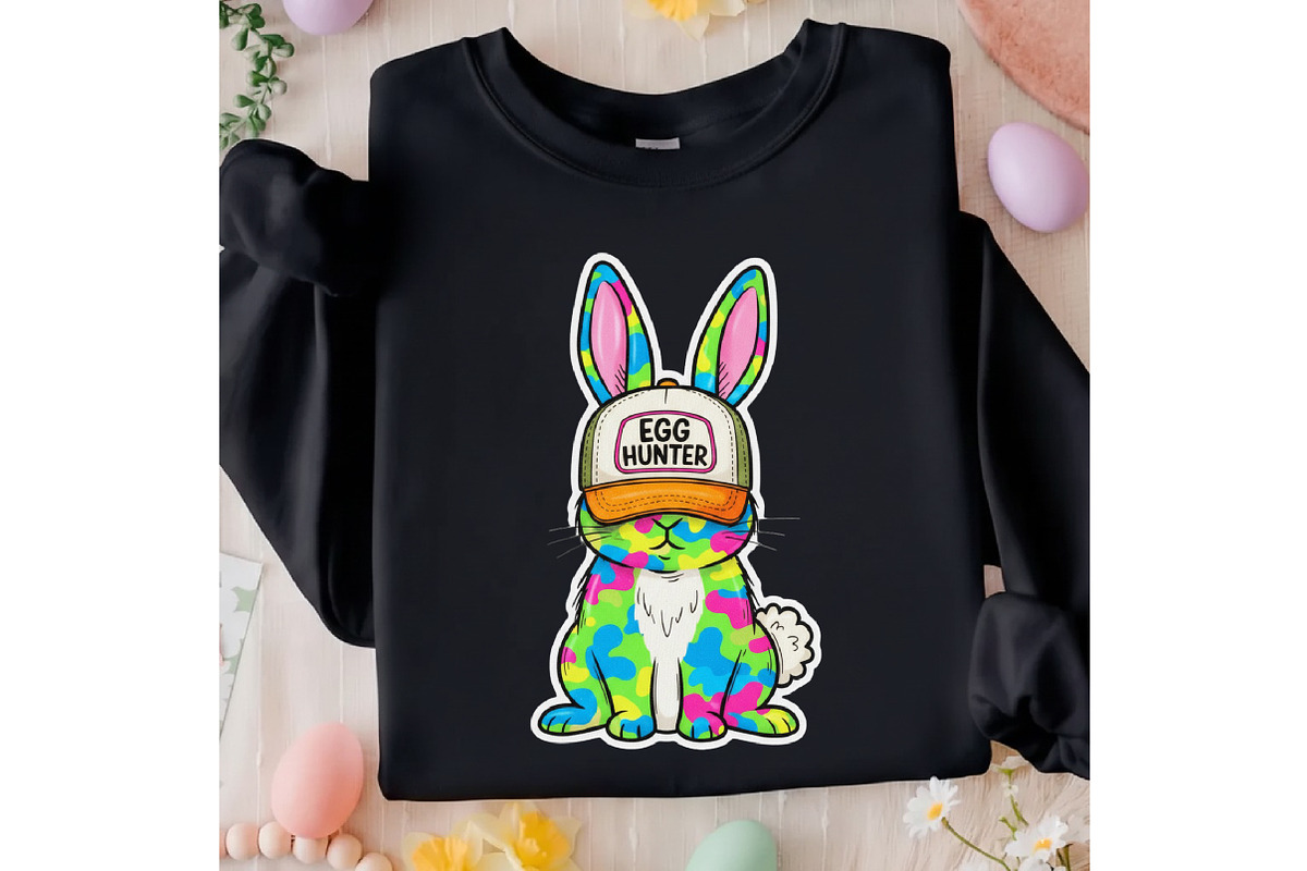Egg Hunter Camo Easter Bunny PNG, an Illustration by designcity5 (Photo 5 of 9)