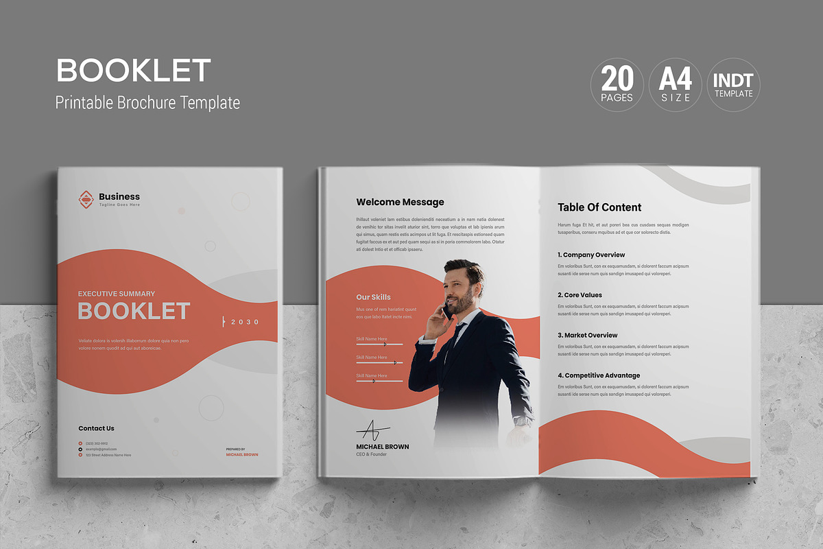 Booklet Brochure Template, a Brochure Template by White Graphic (Photo 1 of 11)