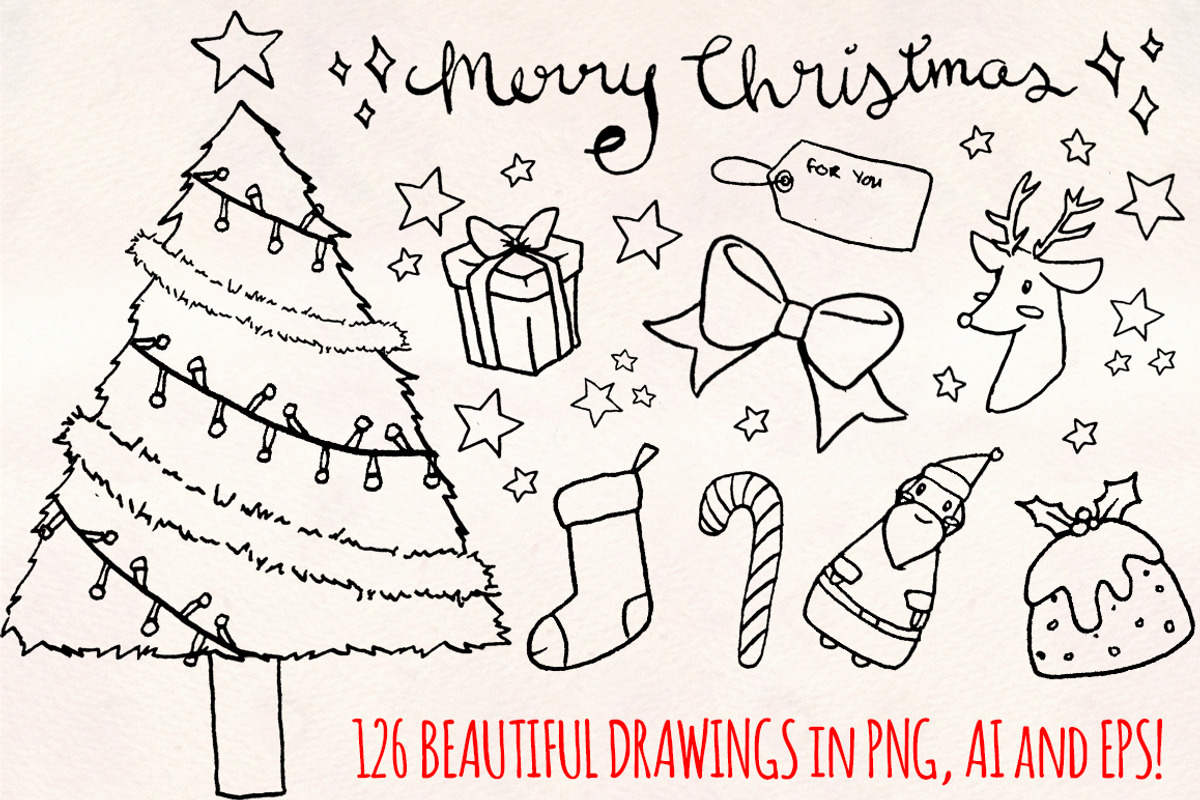 126 Christmas Vector Illustrations, a Seasonal Illustration by Violet LeBeaux (Photo 2 of 3)
