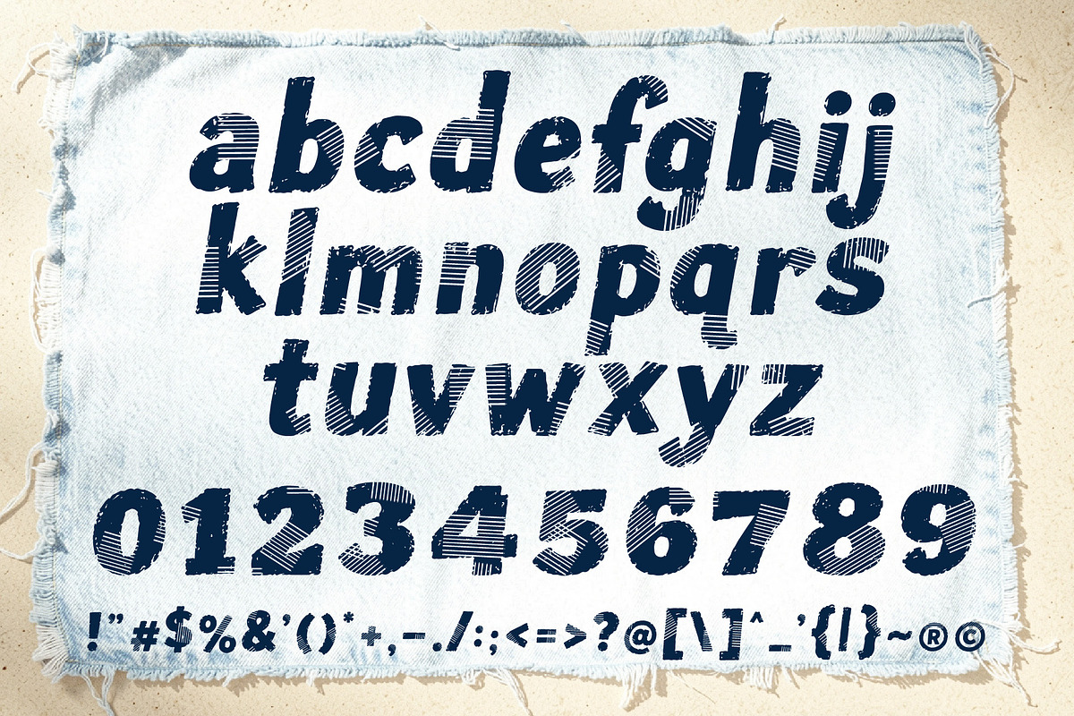Bead Roks Denim - Built Rough, a Sans Serif Font by HypeWorksCo (Photo 12 of 12)
