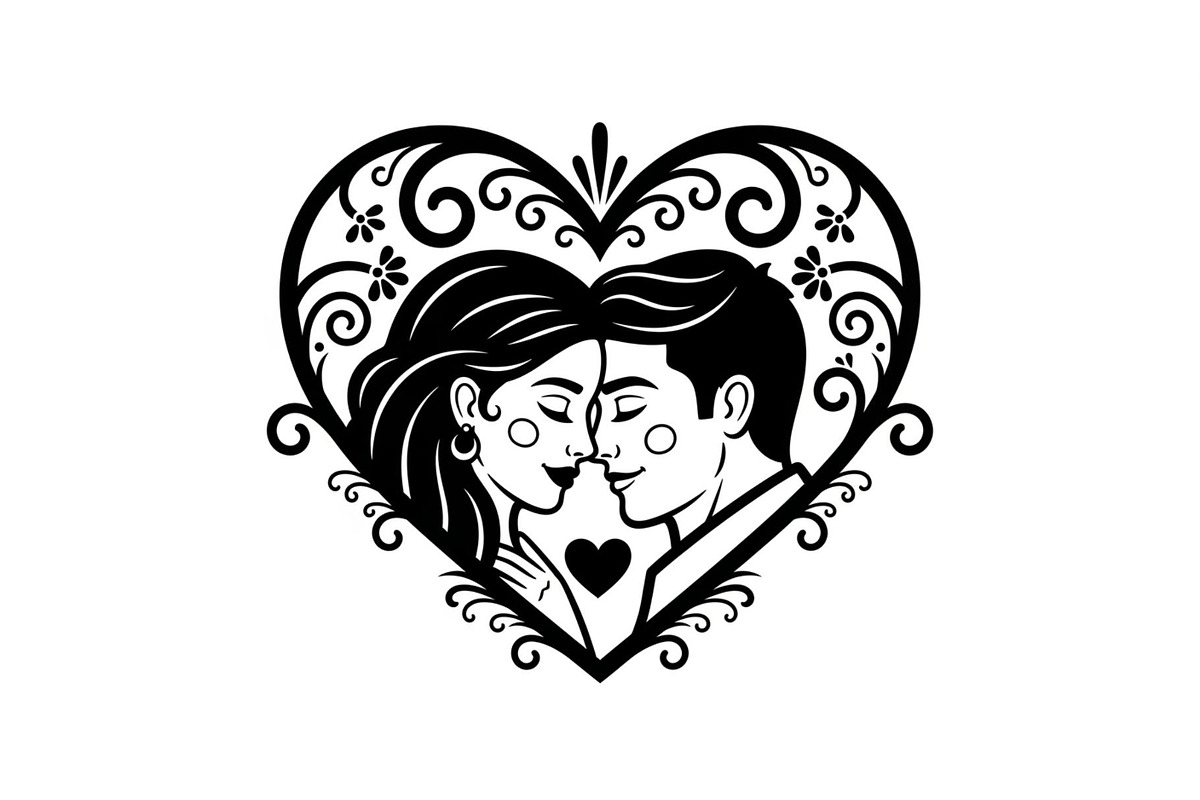 Couple Love Heart Silhouette Bundle, an Illustration by Amazin_art (Photo 14 of 51)
