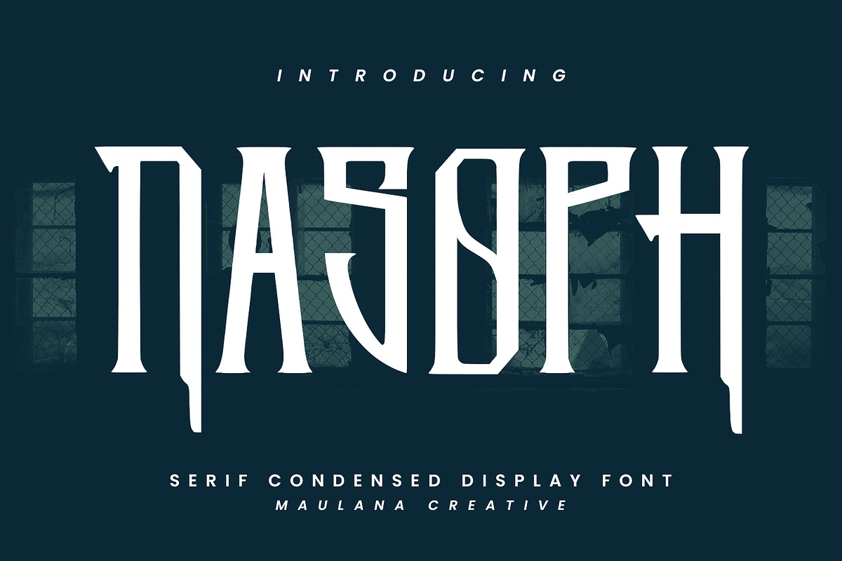 Nasoph Serif Condensed Display Font, a Serif Font by Maulana Creative (Photo 1 of 7)