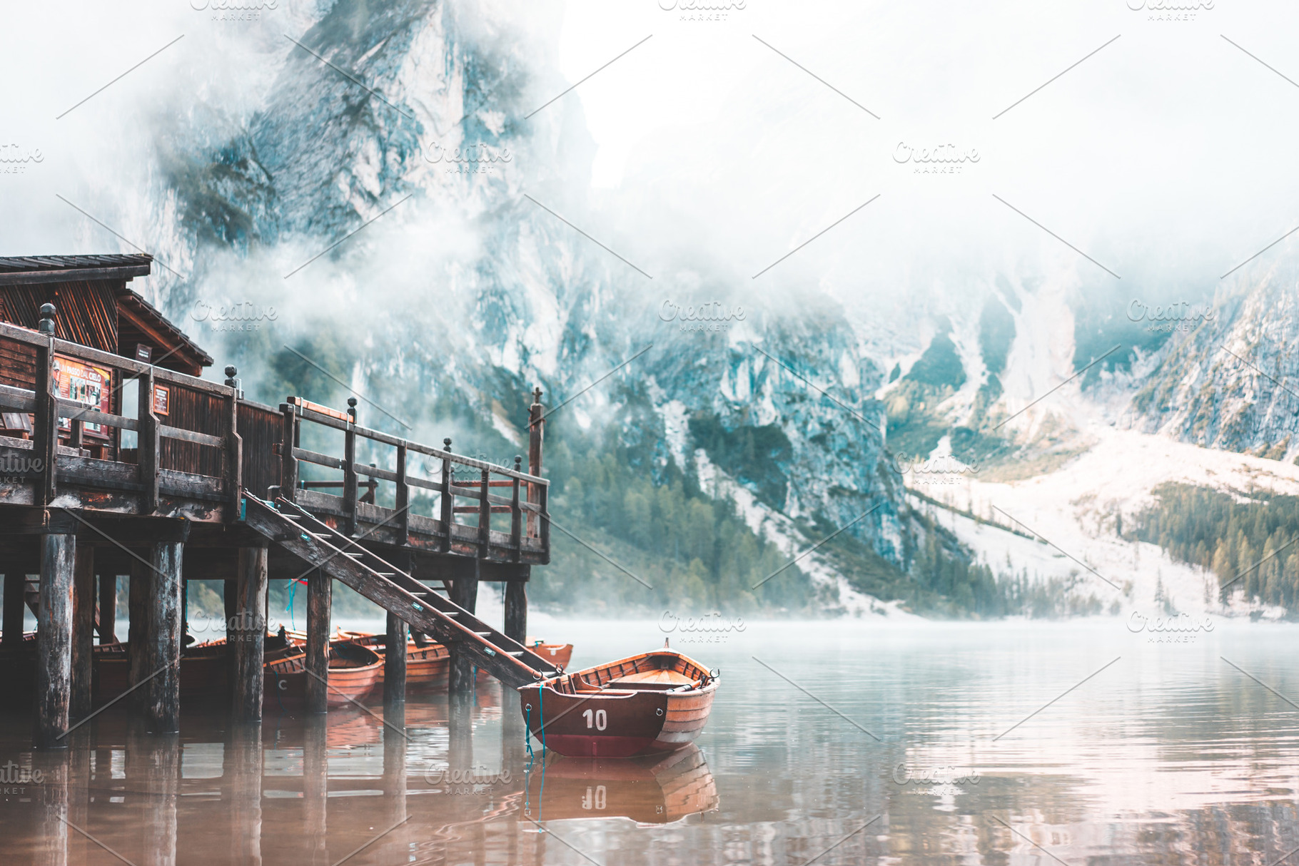 Foggy Lago di Braies in the Morning, a Photo by Viktor Hanacek