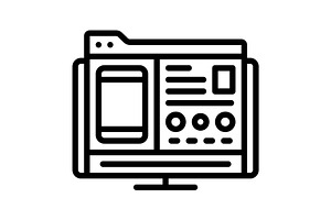 Gui graphical black icon, an Outline Icon by Creative priyanka