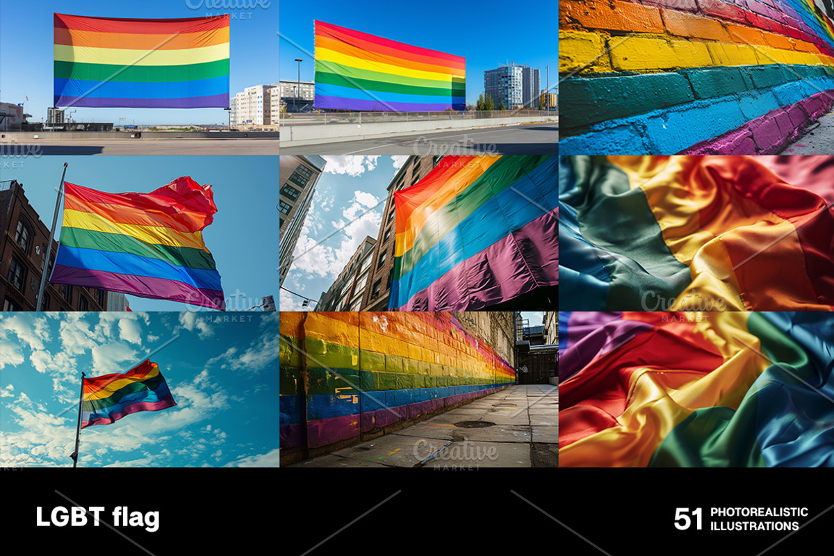 LGBT flags. 51 images, an Abstract Photo by Handmadefont (Photo 2 of 12)
