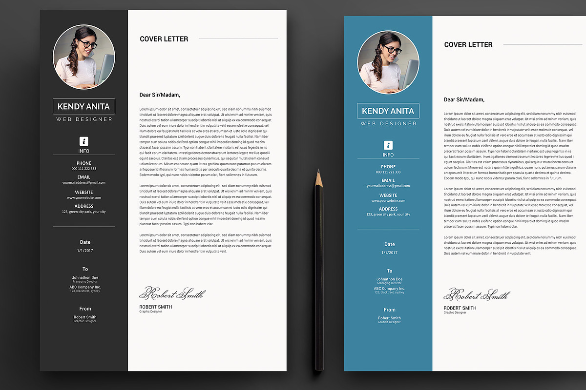 Clean CV / Resume PSD Template, a Resume Template by ARP Creation (Photo 4 of 11)