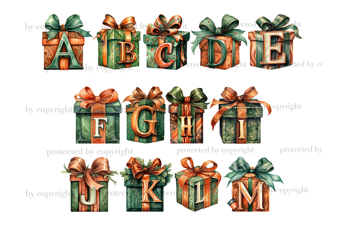 Gift Box Alphabet | Happy Birthday, a Decorative Illustration by GlamArtZhanna (Photo 2 of 5)