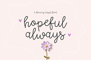 Hopeful Always Bouncy Script Font, a Script Font by Kaya Fonts (Thumbnail 1 of 31)