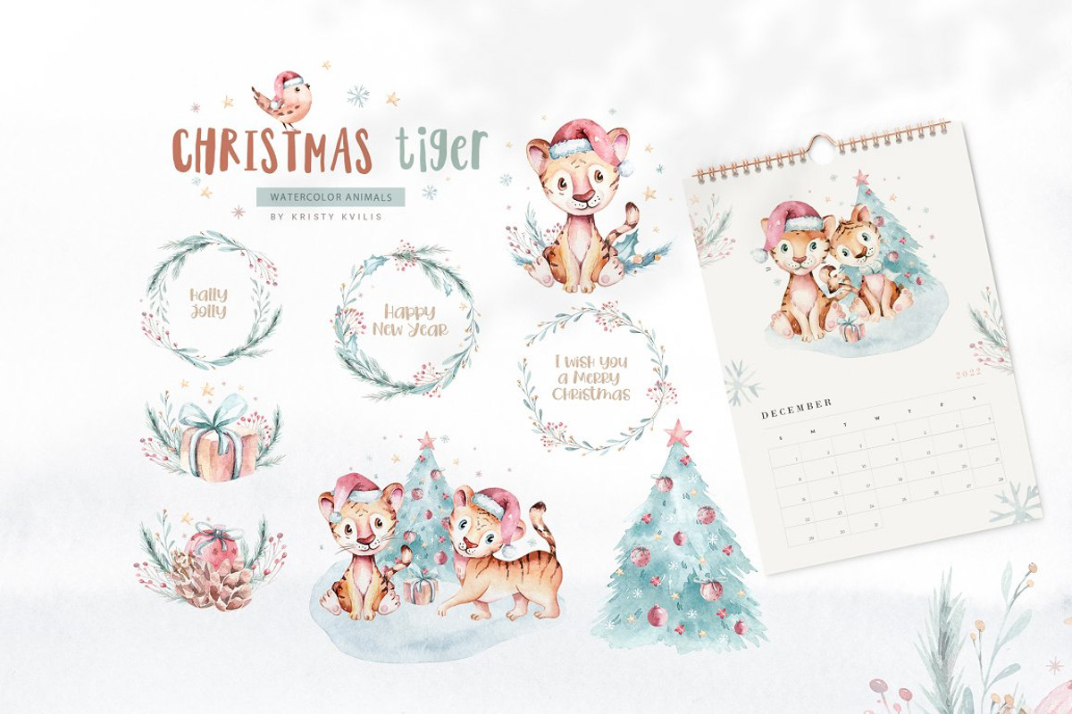 70% off Watercolor Christmas Bundle, an Animal Illustration by Peace ART (Photo 33 of 37)