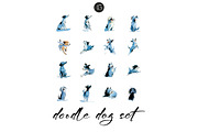 Watercolor Doodle Dog Clipart Set, an Illustration by CreationArt (Thumbnail 7 of 7)
