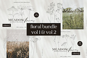 Meadow Flowers Vol. 1 & 2 Bundle, a Decorative Illustration by Pigment Café (Thumbnail 1 of 10)