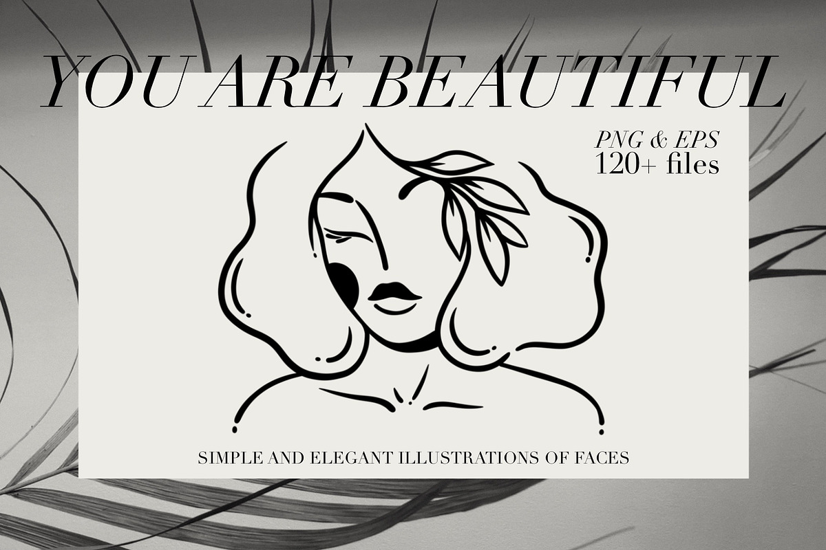you are beautiful. simple line set, a Person Illustration by heyXeni (Photo 1 of 8)