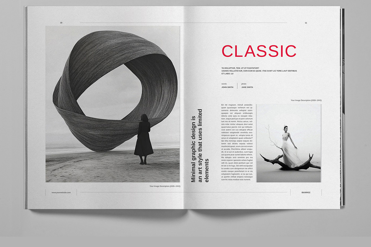 Black and White Magazine Template, a Magazine Template by Boris Cupac (Photo 7 of 7)