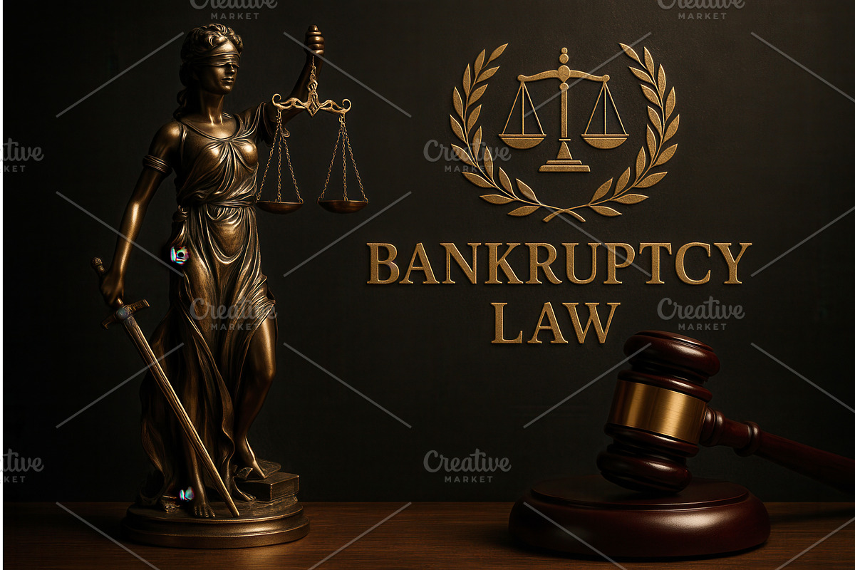 A bronze statue of Lady Justice next, an Object Illustration by Sergey Kotenev
