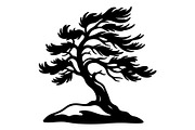 Windblown Tree Silhouette, an Object Illustration by Gfx_Store (Thumbnail 7 of 16)