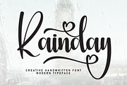 Rainday | Script Font, a Handwritten Font by Scratchones (Thumbnail 1 of 9)