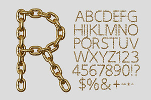 Gold Chain Font