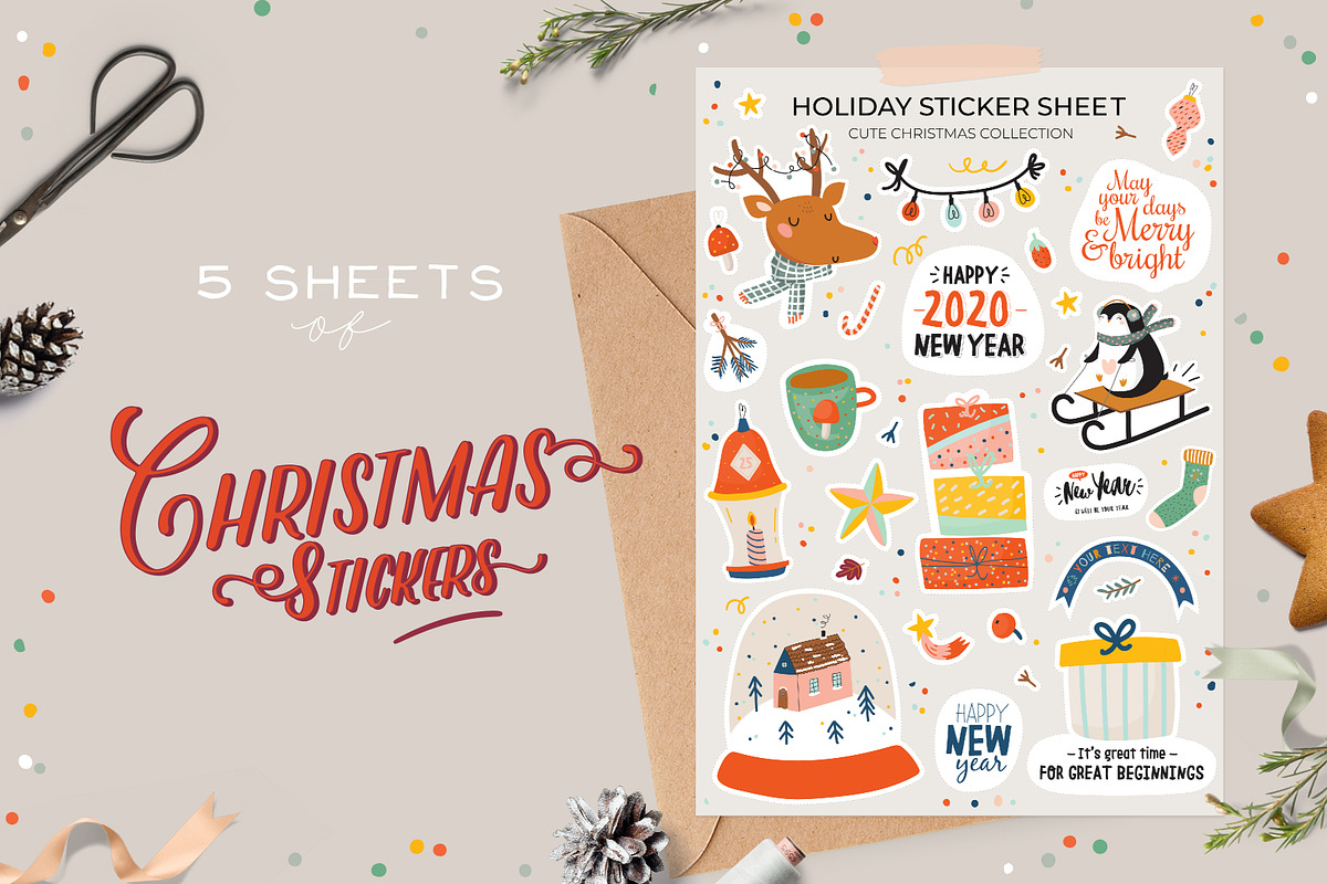 Cute Christmas & New Year BUNDLE, a Seasonal Illustration by Ruslana Lubenets (Photo 91 of 104)
