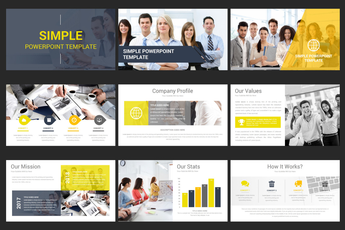 Simple PowerPoint Template, a Presentation Template by SlideArt (Photo 5 of 15)
